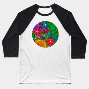 Floral Mandala Baseball T-Shirt